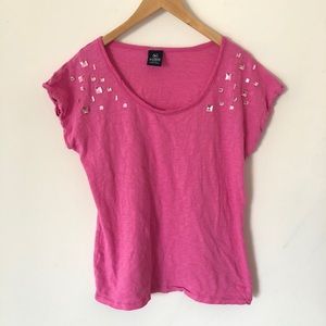 Victoria’s Secret PINK Rhinestone Jeweled Boxy Tee